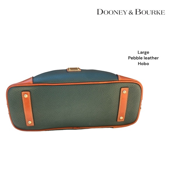 Dooney & Burke large pebble leather hobo shoulder bag purse Forest Green - Picture 6 of 13